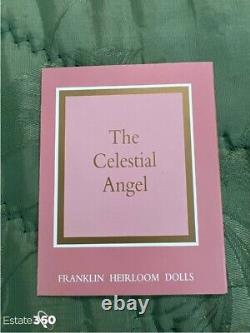 Franklin Heirloom THE CELESTIAL ANGEL Hand Painted, Porcelain Doll. MINT. COA