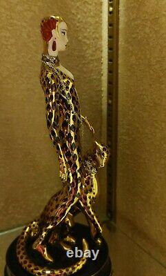 Franklin MINT ERTE LEOPARD Lady with Leopard FIGURINE. EXCELLENT COND C MY OTHER