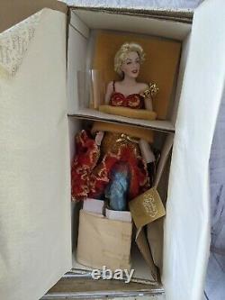 Franklin Marilyn Monroe heirloom red dress porcelain doll figurine vintage new