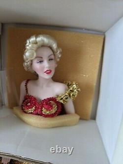 Franklin Marilyn Monroe heirloom red dress porcelain doll figurine vintage new