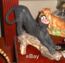 Franklin Mint 12 Hand Painted Porcelain Big Cats Sculptures By Artist N Wilson