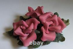 Franklin Mint 12 Months of Roses Partial Set of 11 Porcelain Roses Display Stand