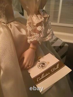 Franklin Mint 18 PRINCESS DIANA PORCELAIN DOLL Wedding Gown/Bride withBox EXTRAS