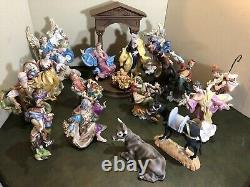 Franklin Mint 18 Piece Vatican Nativity Museum LE Set Creche Porcelain