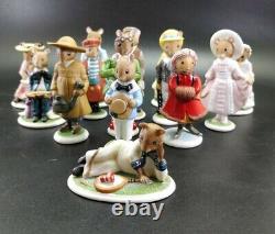 Franklin Mint 1980's The Woodmouse Family Porcelain Figurine Lot Of 14