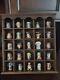 Franklin Mint 1983 Set Porcelain Peter Jackson Miniature Toby Mugs Display Case