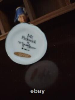 Franklin Mint 1983 Set Porcelain Peter Jackson Miniature Toby Mugs Display Case