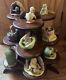 Franklin Mint 1984 Woodland Surprises Porcelain Figurines with Wood Stand