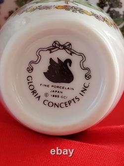 Franklin Mint 1985 Gloria Concepts Inc Porcelain Spice Jars
