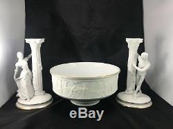 Franklin Mint 1987 The Romeo And Juiet Candlesticks Fine Porcelain 24