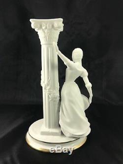 Franklin Mint 1987 The Romeo And Juiet Candlesticks Fine Porcelain 24