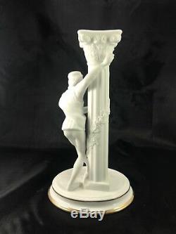 Franklin Mint 1987 The Romeo And Juiet Candlesticks Fine Porcelain 24