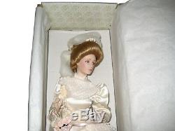 Franklin Mint 1988 Gibson Girl Victorian Bride Doll 22 Tall In porcelain