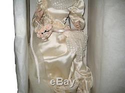 Franklin Mint 1988 Gibson Girl Victorian Bride Doll 22 Tall In porcelain