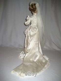 Franklin Mint 1988 Gibson Girl Victorian Bride Doll 22 Tall In porcelain