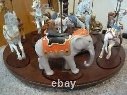 Franklin Mint 1988 TREASURY OF CAROUSEL Collection animals + extras + sea horse