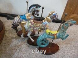 Franklin Mint 1988 TREASURY OF CAROUSEL Collection animals + extras + sea horse