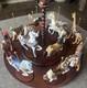 Franklin Mint 1988 Treasury of Carousel Art Menagerie Display 12 Animals 16.5