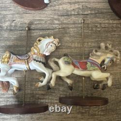 Franklin Mint 1988 Treasury of Carousel Art Menagerie Display 12 Animals 16.5