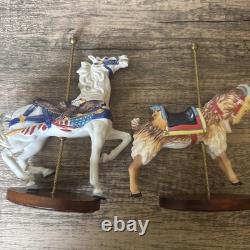 Franklin Mint 1988 Treasury of Carousel Art Menagerie Display 12 Animals 16.5