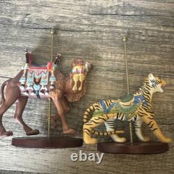 Franklin Mint 1988 Treasury of Carousel Art Menagerie Display 12 Animals 16.5