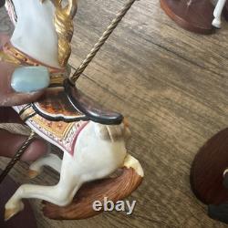 Franklin Mint 1988 Treasury of Carousel Art Menagerie Display 12 Animals 16.5