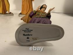 Franklin Mint 1989 Last Supper Jesus & 5 Apostles Porcelain Figurines