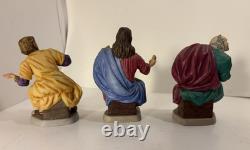 Franklin Mint 1989 Last Supper Jesus & 5 Apostles Porcelain Figurines