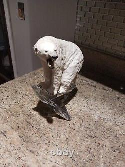 Franklin Mint 1989 Polar Bear Porcelain Figurine on Lead Crystal Iceberg Germany