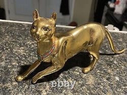Franklin Mint 1991 The Treasured Cat of Cleopatra 24k Gold Paint. Pre-owned