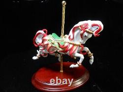 Franklin Mint 1st Christmas Carousel Horse Porcelain Figurine Scarlet Ribbons