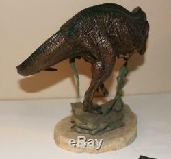 Franklin Mint 8H T-Rex Tyrannosaurus Porcelain Dinosaur Sculpture by M. Trcic