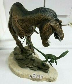 Franklin Mint 8 T-Rex Fight For Survival Porcelain Dinosaur Sculpture M. Trcic