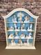 Franklin Mint Almost Angels Porcelain Figurines Lot of 14 With Display Shelf