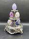 Franklin Mint Amethyst Garden House of Faberge Limited Edition Hand Paint 7 eggs