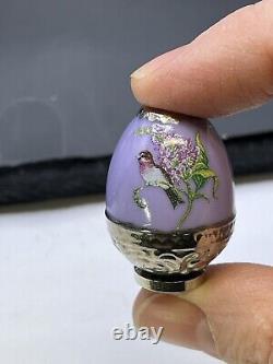 Franklin Mint Amethyst Garden House of Faberge Limited Edition Hand Paint 7 eggs