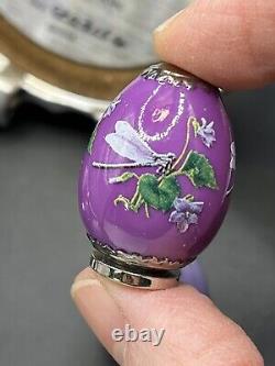 Franklin Mint Amethyst Garden House of Faberge Limited Edition Hand Paint 7 eggs