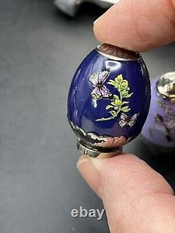 Franklin Mint Amethyst Garden House of Faberge Limited Edition Hand Paint 7 eggs