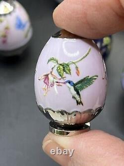 Franklin Mint Amethyst Garden House of Faberge Limited Edition Hand Paint 7 eggs