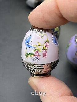 Franklin Mint Amethyst Garden House of Faberge Limited Edition Hand Paint 7 eggs