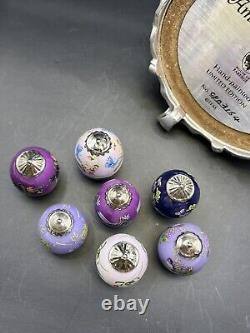 Franklin Mint Amethyst Garden House of Faberge Limited Edition Hand Paint 7 eggs