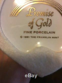 Franklin Mint Art Deco 24 Karat Gold Porcelain Figurine Promise of Gold