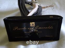 Franklin Mint Art Deco Erte Emeralds & Pearls Porcelain Figurine in Original Box
