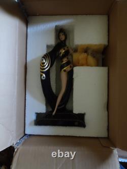Franklin Mint Art Deco Erte Emeralds & Pearls Porcelain Figurine in Original Box