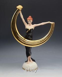 Franklin Mint Art Deco Erte Promise Of Gold 12 Female Sculpture Rare