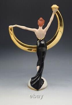 Franklin Mint Art Deco Erte Promise Of Gold 12 Female Sculpture Rare