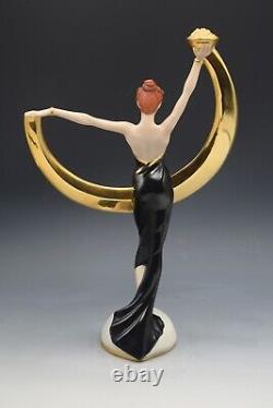 Franklin Mint Art Deco Erte Promise Of Gold 12 Female Sculpture Rare