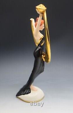 Franklin Mint Art Deco Erte Promise Of Gold 12 Female Sculpture Rare