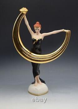 Franklin Mint Art Deco Erte Promise Of Gold 12 Female Sculpture Rare