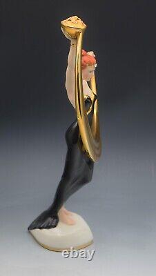 Franklin Mint Art Deco Erte Promise Of Gold 12 Female Sculpture Rare